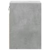 vidaXL Wall-mounted Bedside Cabinet Concrete gray Engineered wood Compact