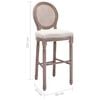 vidaXL Bar Chair Set of 2 Cream white