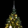vidaXL Artificial Hinged Christmas Tree Green PVC, PE, Metal Medium