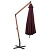 vidaXL Hanging Garden Parasol Bordeaux Red Polyester Large