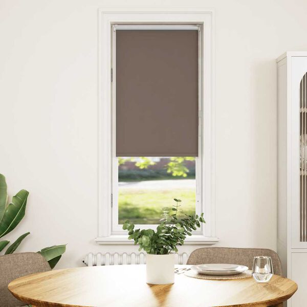 vidaXL Roller Blind Coffee 100% Polyester 19.7 x 59.1 in