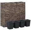 vidaXL Raised Bed Brown Water hyacinth, Steel Medium Removable Covers