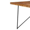 vidaXL Dining Table Natural and black Solid acacia wood and steel Large