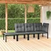 vidaXL Garden Lounge Set Black and Gray