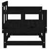 vidaXL Garden Chair Black Solid pine wood Medium Modular Garden Chair