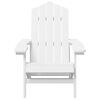 vidaXL Garden Chair White HDPE (High Density Polyethylene) Standard