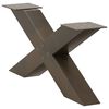 vidaXL Coffee Table Legs X-Shaped 2 pcs Natural Steel 27.6x(11.8-12.2)" Steel