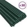 vidaXL Plant Stake Set of 30 Green Steel with polypropylene coating