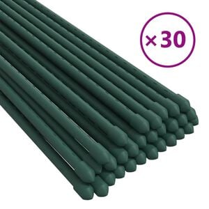 vidaXL Plant Stake Set of 30 Green Steel with polypropylene coating