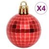 vidaXL Christmas Bauble Set Red and White Plastic Various