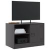 vidaXL TV Cabinet Set of 2 Black Cold-rolled steel Medium TV Cabinet