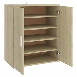 vidaXL Shoe Cabinet Sonoma oak Engineered wood Compact