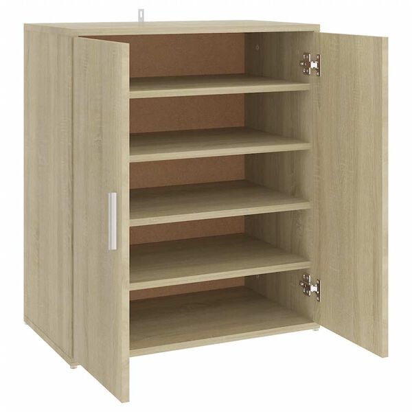 vidaXL Shoe Cabinet Sonoma oak Engineered wood Compact
