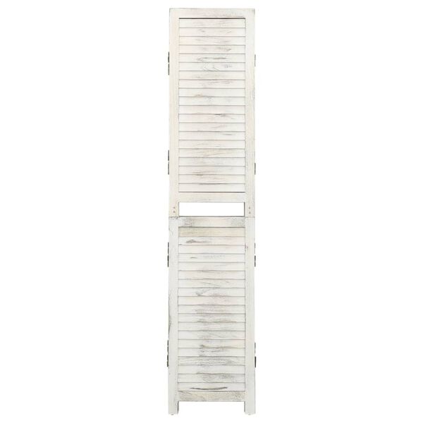 vidaXL 5-Panel Room Divider Antique White 70.3x65.4" Solid Wood