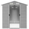 vidaXL Garden Shed Light Grey Galvanized Steel Medium Garden Shed