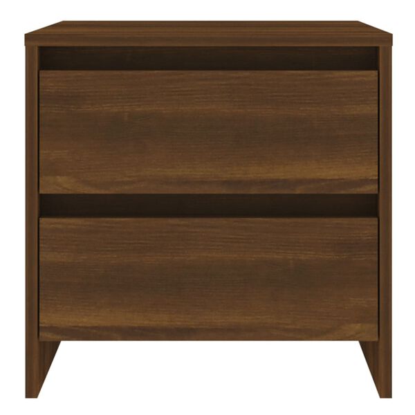 vidaXL Bedside Cabinets 2 pcs Brown Oak 17.7x13.6x17.5" Engineered Wood