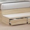 vidaXL Bed Drawers Sonoma Oak 39.37 x 14.37 x 6.50 in Engineered Wood