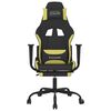 vidaXL Gaming Chair Black and light green