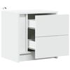 vidaXL Bedside Cabinet Set of 2 White Engineered wood Standard