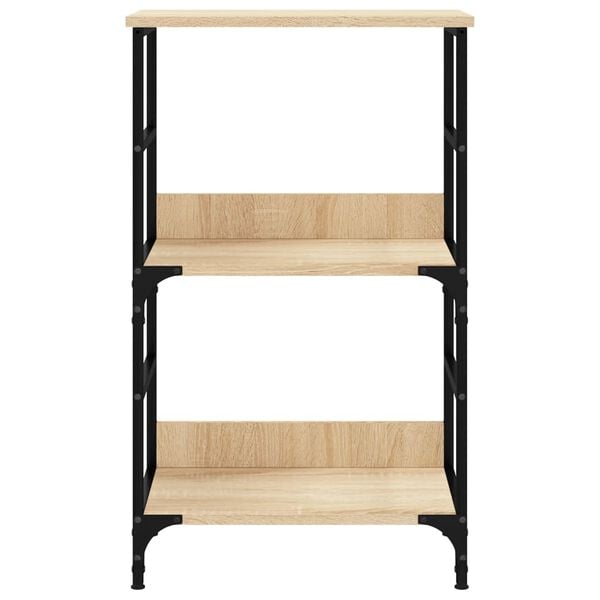 vidaXL Bookshelf Sonoma Oak Engineered wood, steel Medium Bookshelf