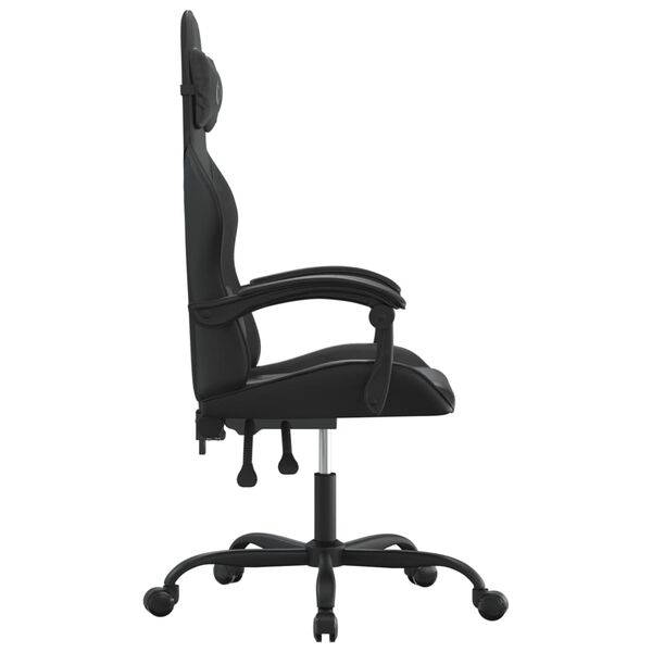 vidaXL Gaming Chair Black Faux Leather