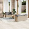 vidaXL Garden Sofa Set Beige, Brown, Light grey