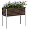 vidaXL Garden Planter Brown Steel Large Durable Garden Planter