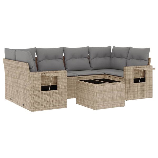 vidaXL Garden Sofa Set Beige