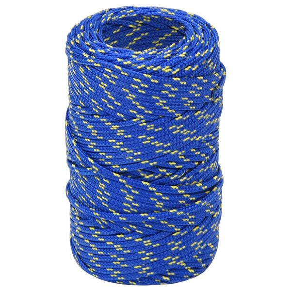 vidaXL Boat Rope Blue 0.08 " 1640.4 ' Polypropylene