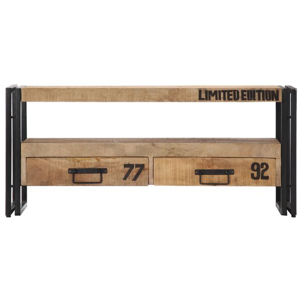 vidaXL TV Stand Mango Wood and Black