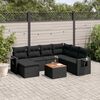 vidaXL Garden Sofa Set Black