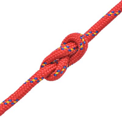 vidaXL Marine Rope Polypropylene 0.24" 3937" Red