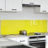 vidaXL Kitchen Backsplash 2 pcs Yellow 31.50 x 15.75 in Tempered Glass