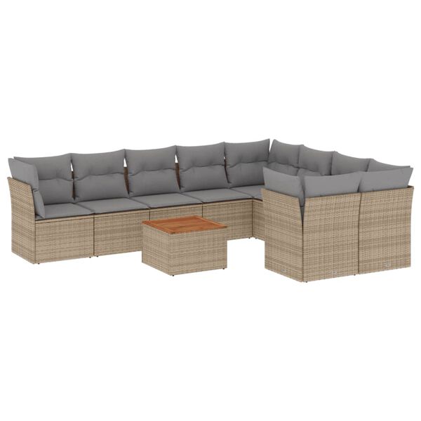 vidaXL Garden Sofa Set Mix beige