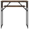 vidaXL Console Table with Shelf Smoked Oak 29.5"x11.8"x29.5" Engineered Wood