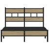 vidaXL Bed Frame Sonoma oak Steel, engineered wood Small Double