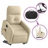 vidaXL Stand Up Massage Recliner Chair Cream Polyester, Metal, Plywood