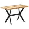 vidaXL Dining Table Natural wood grain and black