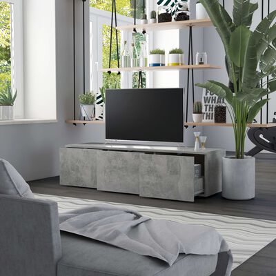 vidaXL TV Stand Concrete Gray 47.2"x13.4"x11.8" Engineered Wood