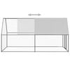 vidaXL Chicken Cage Silver and Grey Galvanized Steel Large Durable
