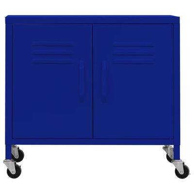 vidaXL Storage Cabinet Navy Blue 23.6"x13.8"x19.3" Steel