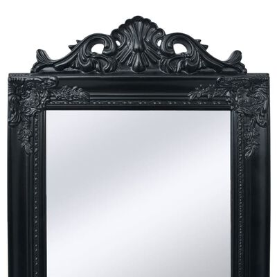 vidaXL Free-Standing Mirror Baroque Style 63"x15.7" Black