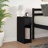 vidaXL Bedside Cabinet Black Oak Engineered Wood Compact Bedside Cabinet