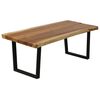 vidaXL Coffee Table Natural wood and black