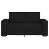 vidaXL 2-Seater Sofa Black 47.2 " Fabric
