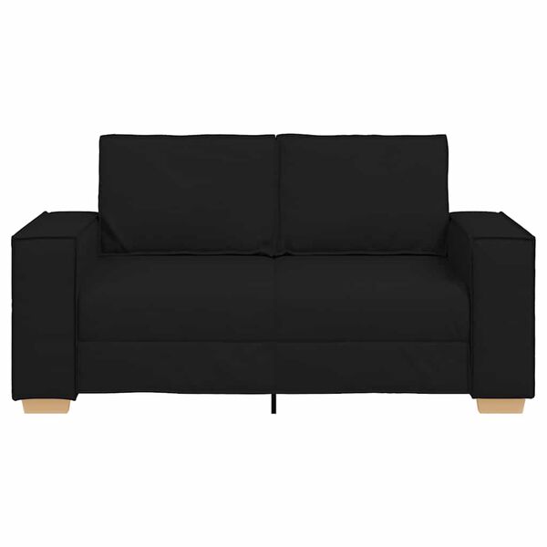 vidaXL 2-Seater Sofa Black 47.2 " Fabric