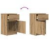 vidaXL Bedside Cabinet Set of 2 Artisan oak Engineered wood