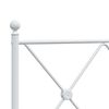 vidaXL Bed Frame White Powder-Coated Steel Single Bed Frame