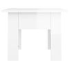 vidaXL Coffee Table High gloss white Engineered wood Medium