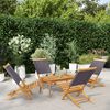 vidaXL Garden Chair Set of 4 Anthracite